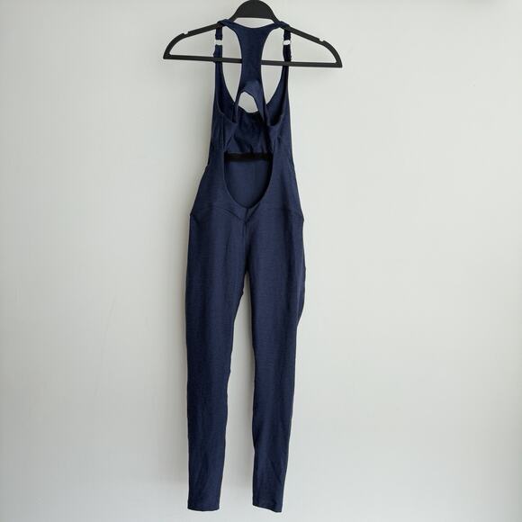 Bombshell Sportswear Athletic Bodysuit Medium Cosmic Blue Heather Gym Jumpsuit - Picture 6 of 12